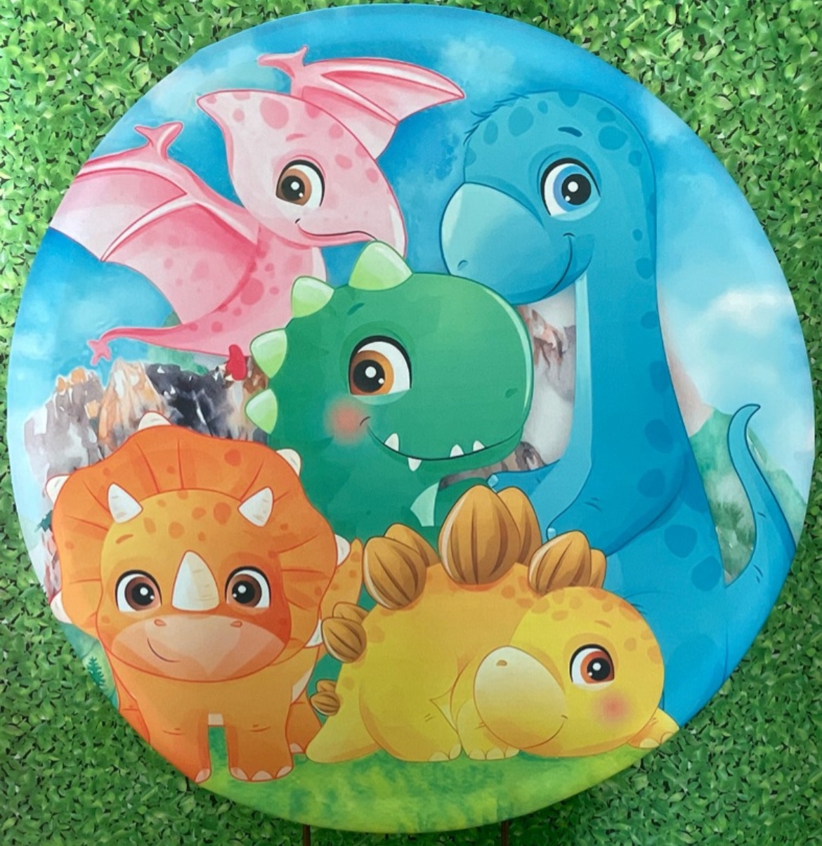 Capa Painel Redondo - Dino Baby - karoline pedroso festas