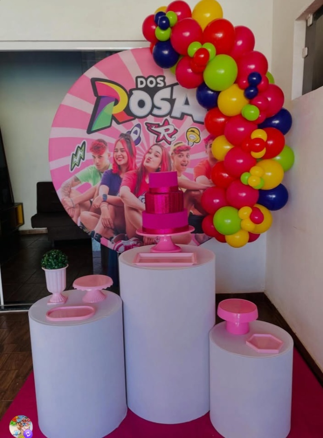 Decoração dos Rosa - karoline pedroso festas