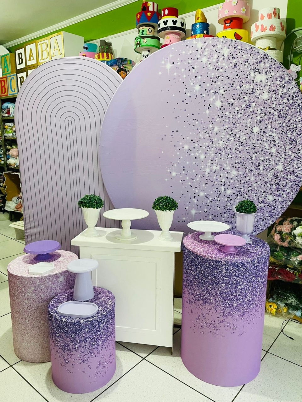 Kit Ouro - Glitter Lilas - karoline pedroso festas