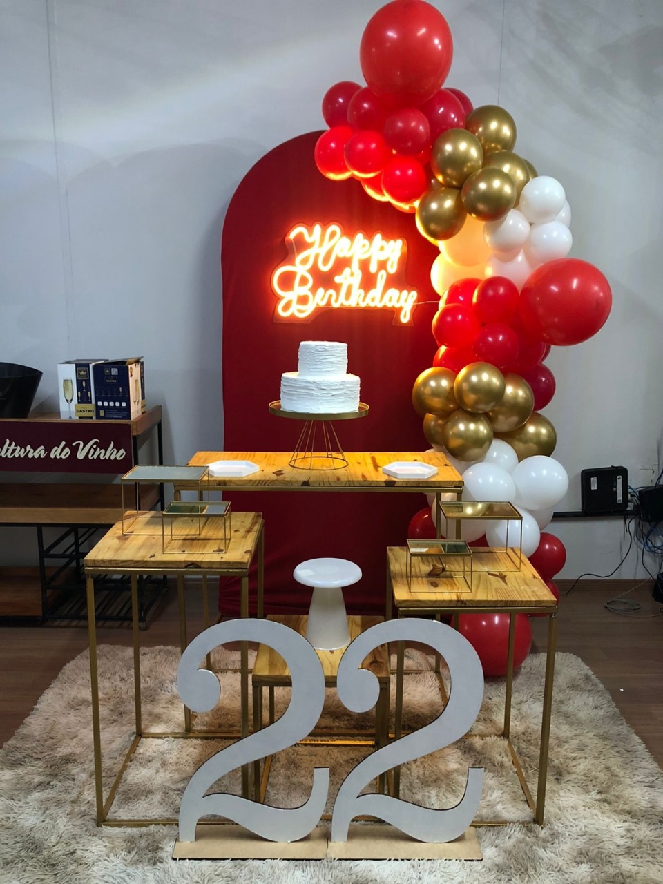 Decoração Vermelho E Dourado - karoline pedroso festas