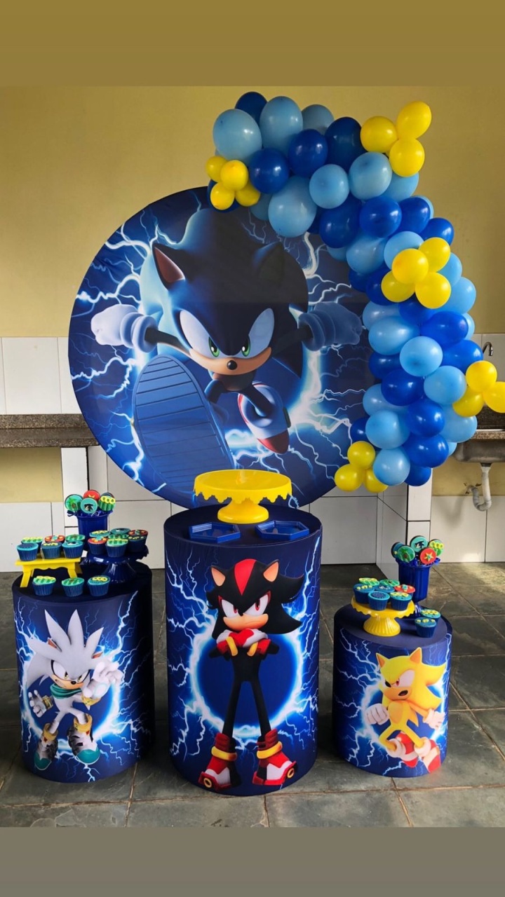 Decoração Sonic - karoline pedroso festas