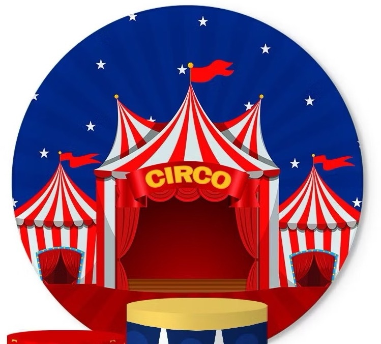 Capa Painel Redondo - Circo - karoline pedroso festas