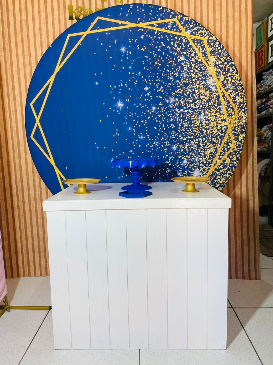 Kit Bronze - Azul Com Glitter - karoline pedroso festas