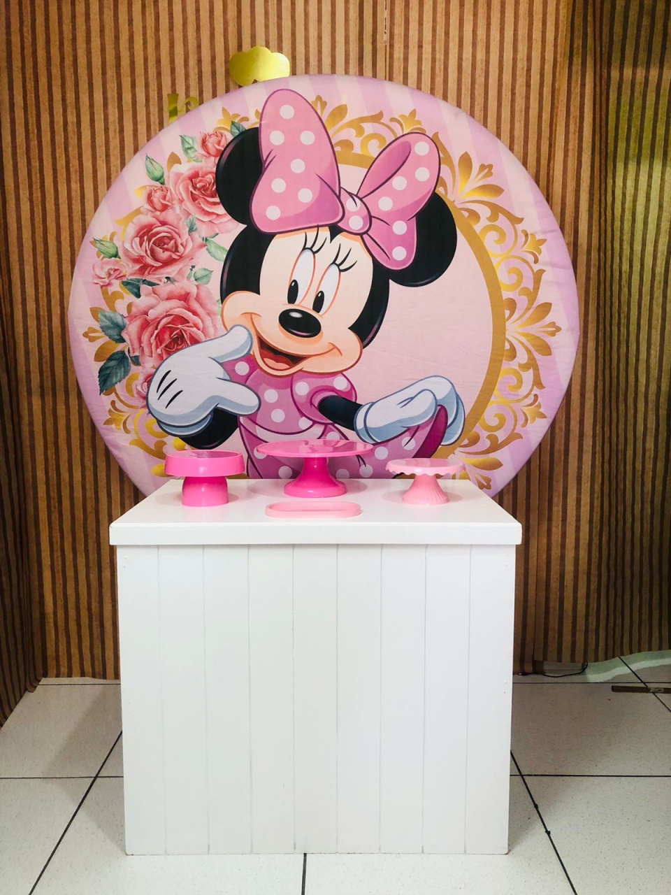Kit Bronze Minnie Rosa  - karoline pedroso festas