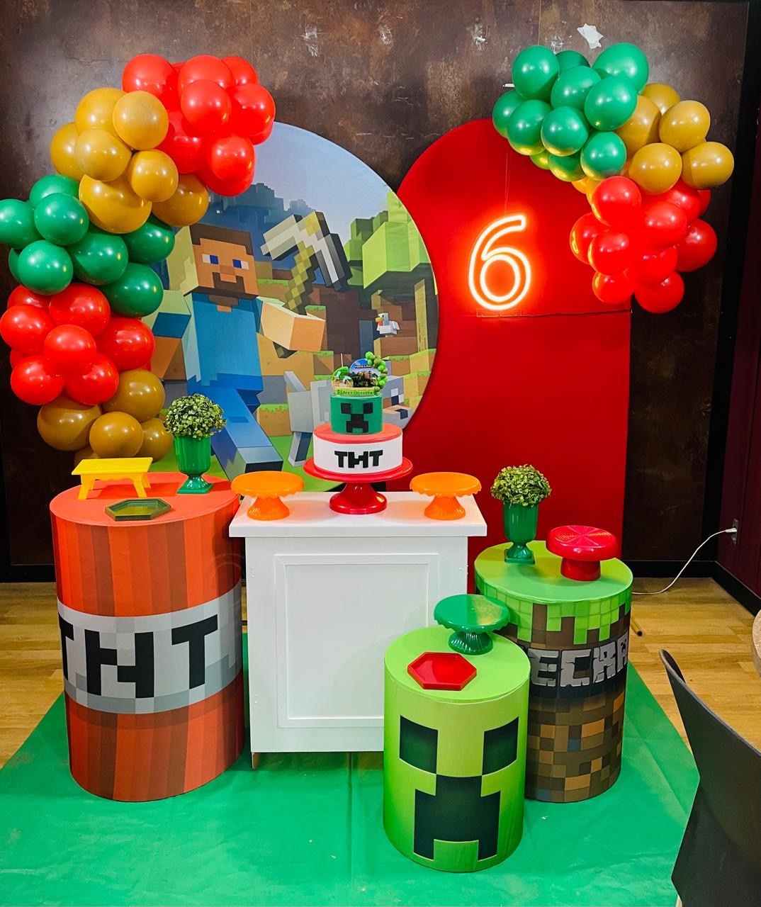 Decoração Minecraft 3 - karoline pedroso festas