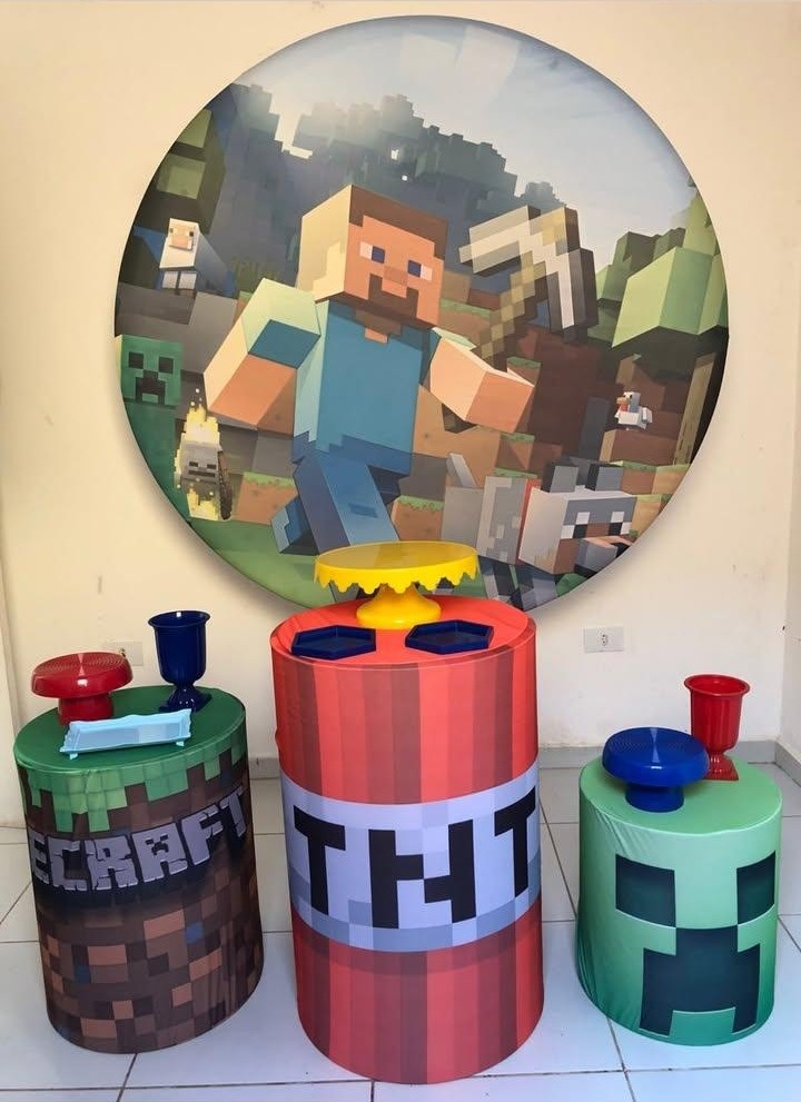 Kit Prata - Minecraft  - karoline pedroso festas