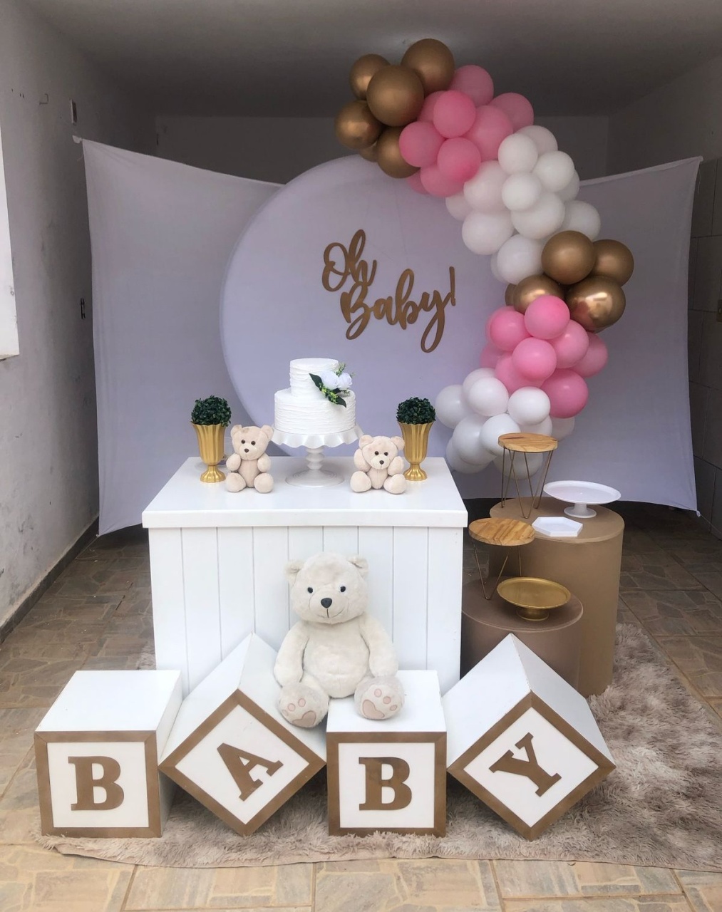 Decoração Chá de Bebê Rosa 2 - karoline pedroso festas
