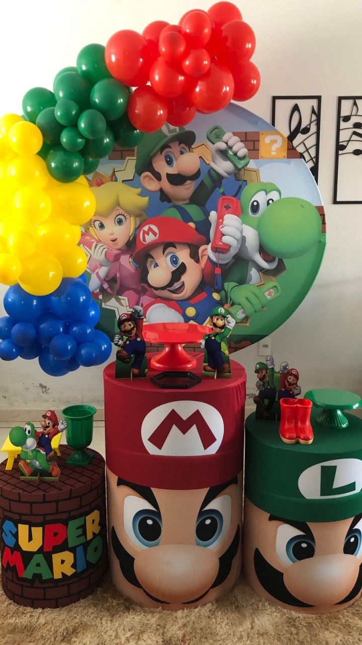 Decoração Mario Bross - karoline pedroso festas