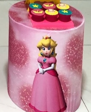 Capa Cilindro P - Princesa Peach   - karoline pedroso festas