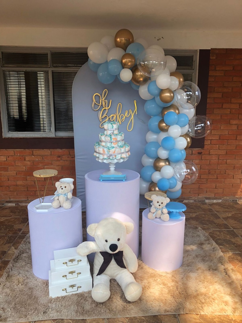 Decoração Chá de Bebê Azul 3 - karoline pedroso festas
