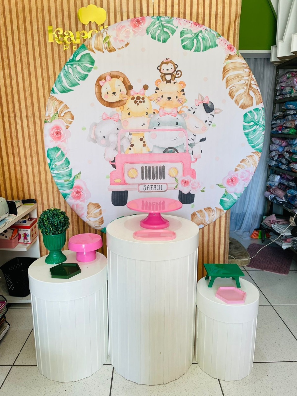 Kit Luxo - Safari Rosa  - karoline pedroso festas