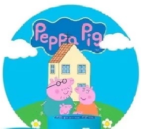 Capa Painel Redondo - Peppa Pig - karoline pedroso festas