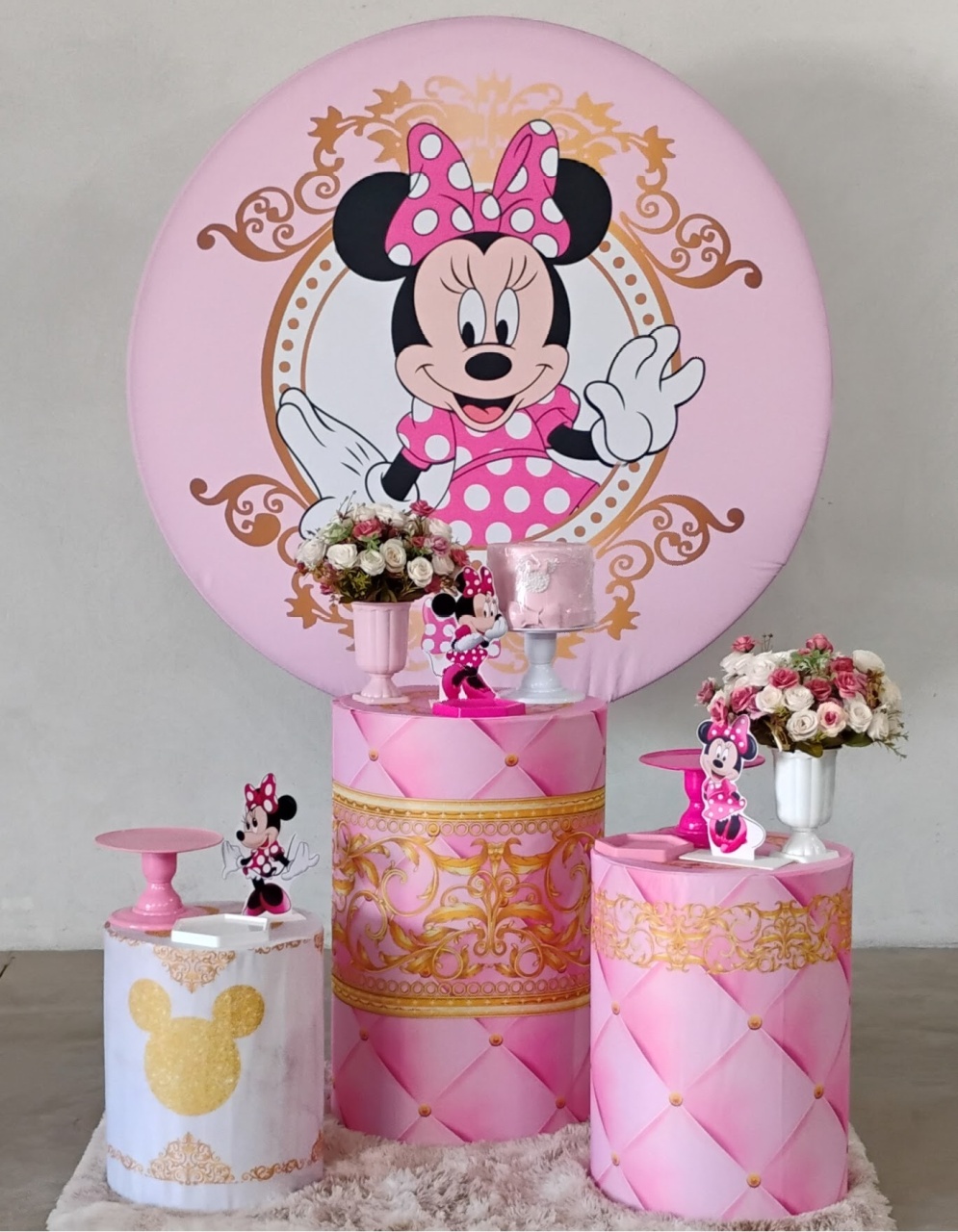 Kit Prata Minie Rosa  - MM Pegue e Monte e locação 
