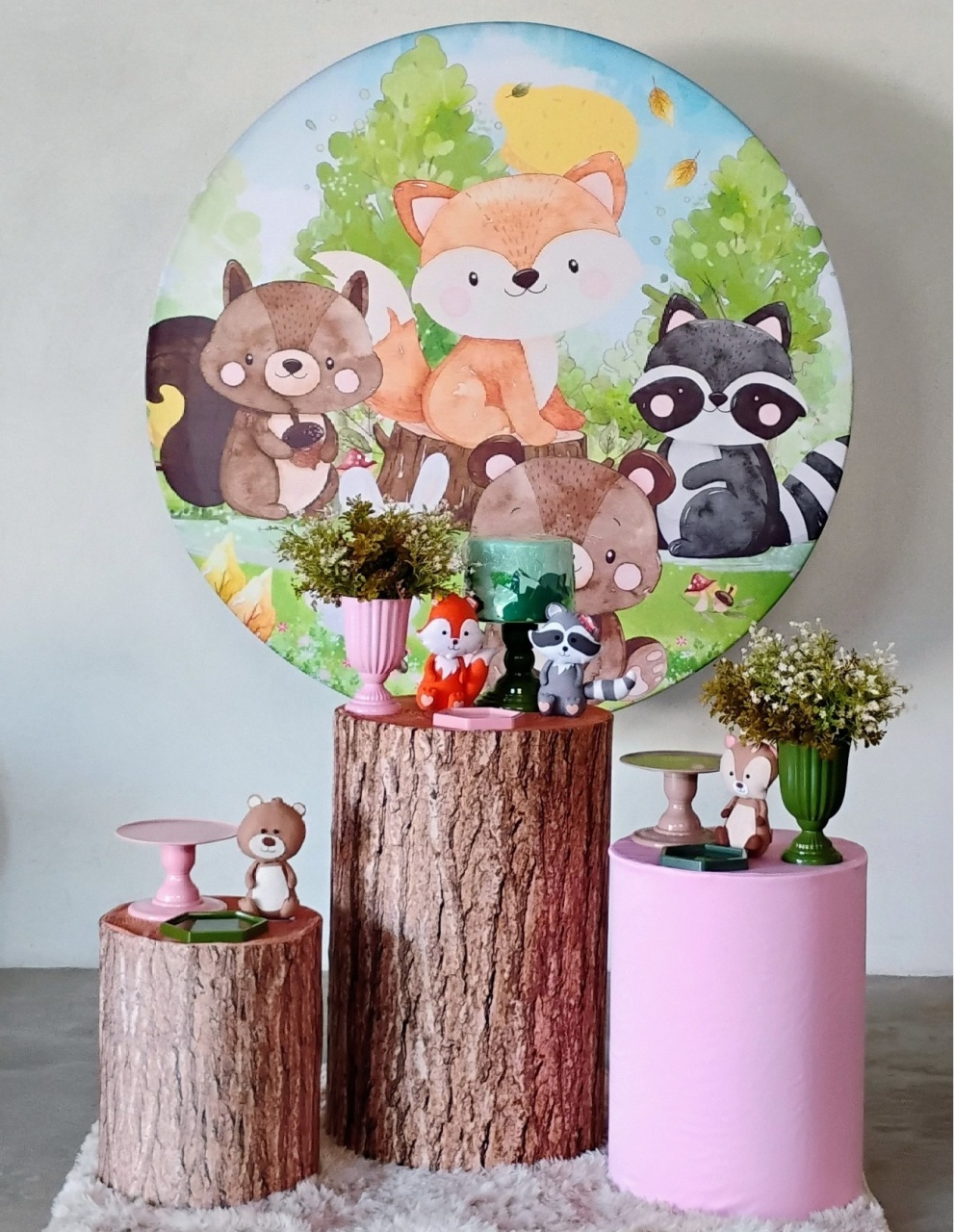 Kit Prata Floresta Rosa - MM Pegue e Monte e locação 