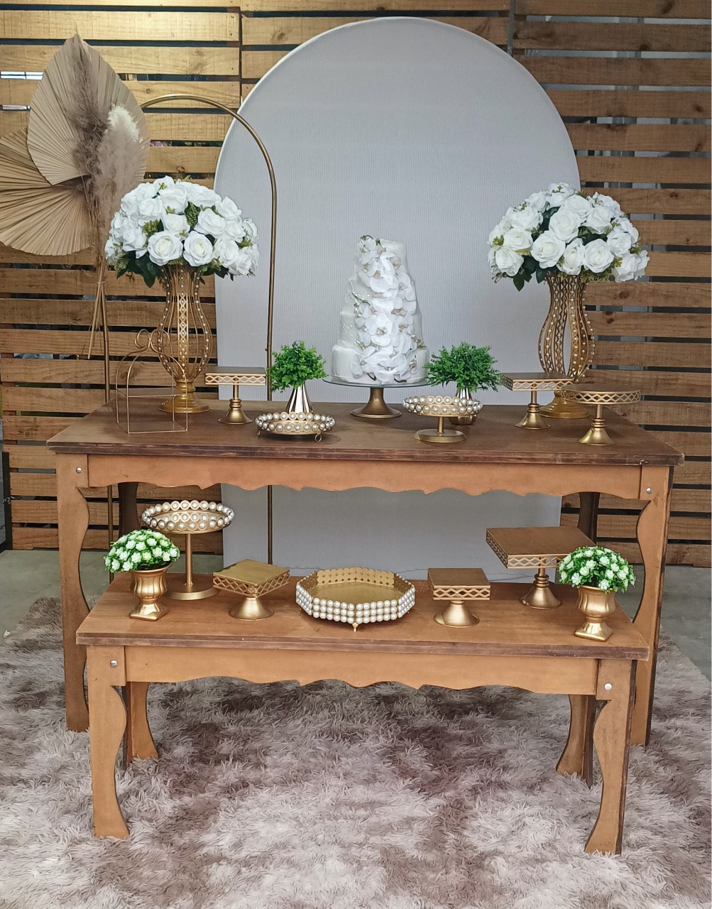Composição Casamento Jogo Mesa Betume - MM Pegue e Monte e locação 