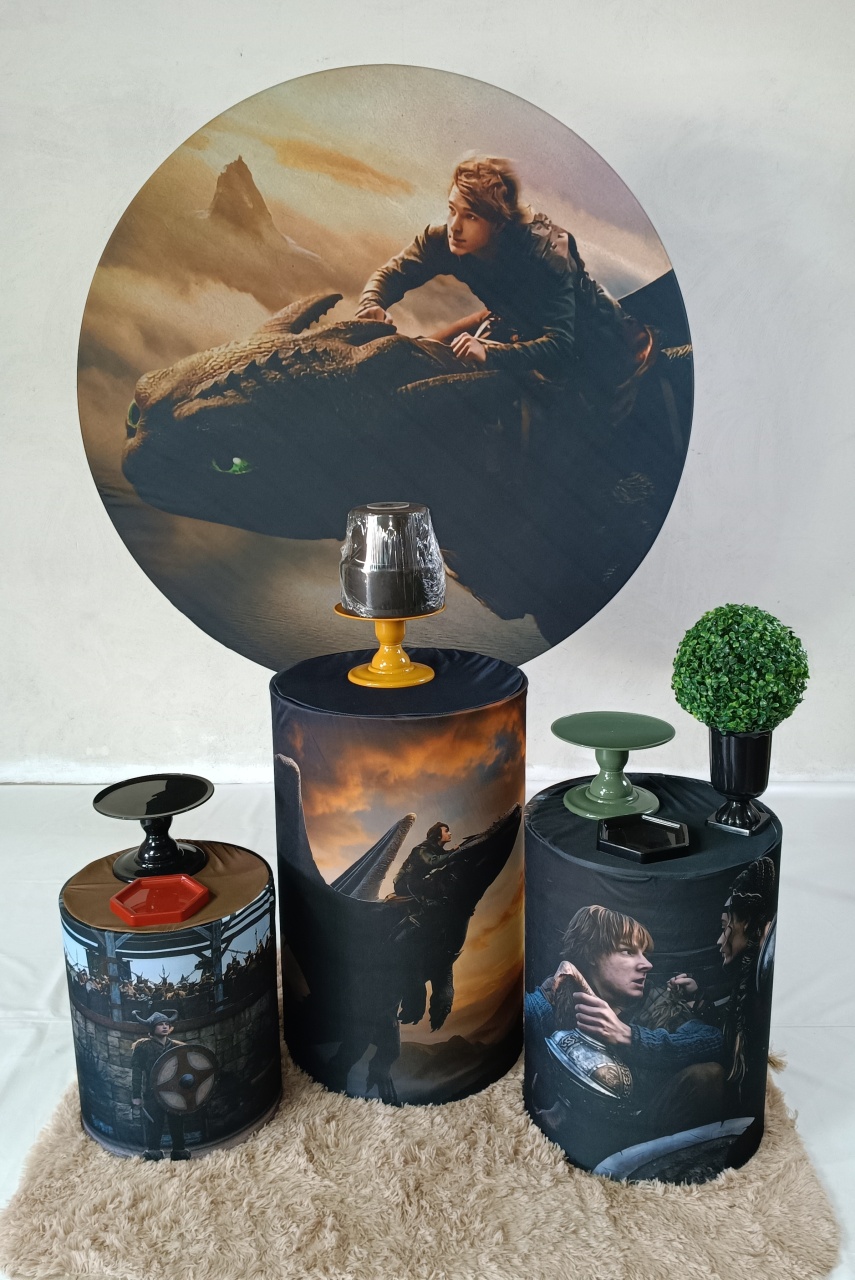 Kit Prata Como Treinar Meu Dragão Novo - MM Pegue e Monte e locação 