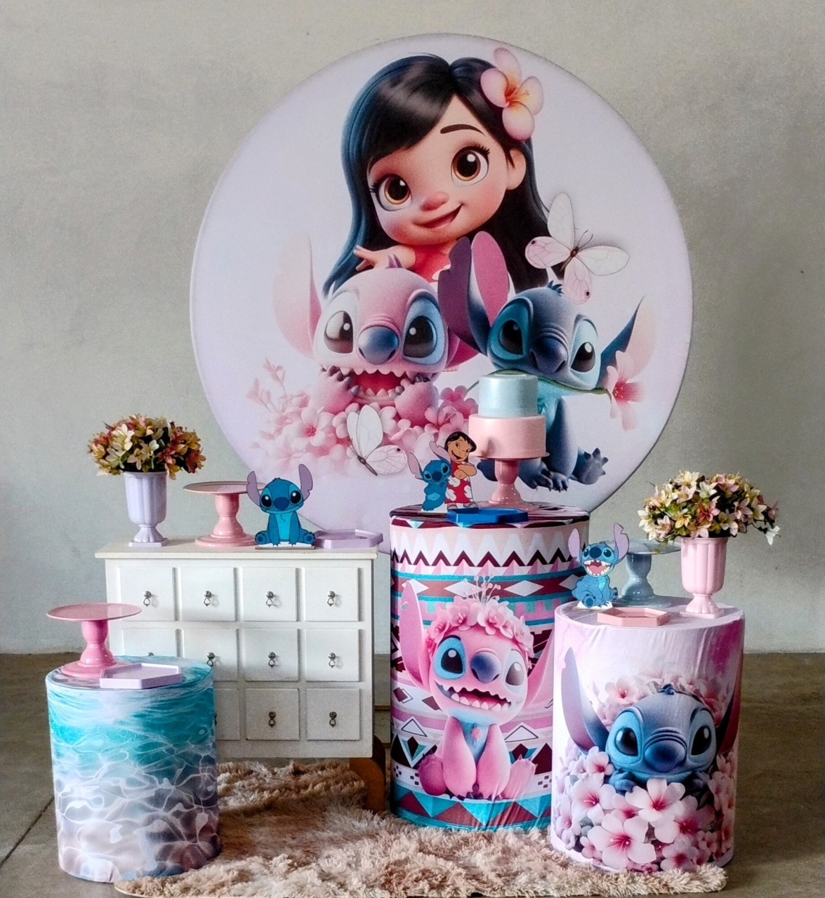 Kit Ouro Angel E Stitch  - MM Pegue e Monte e locação 
