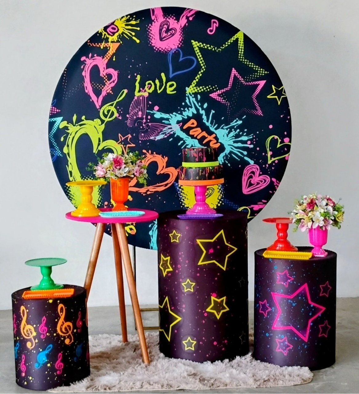 Kit Ouro Neon - MM Pegue e Monte e locação 