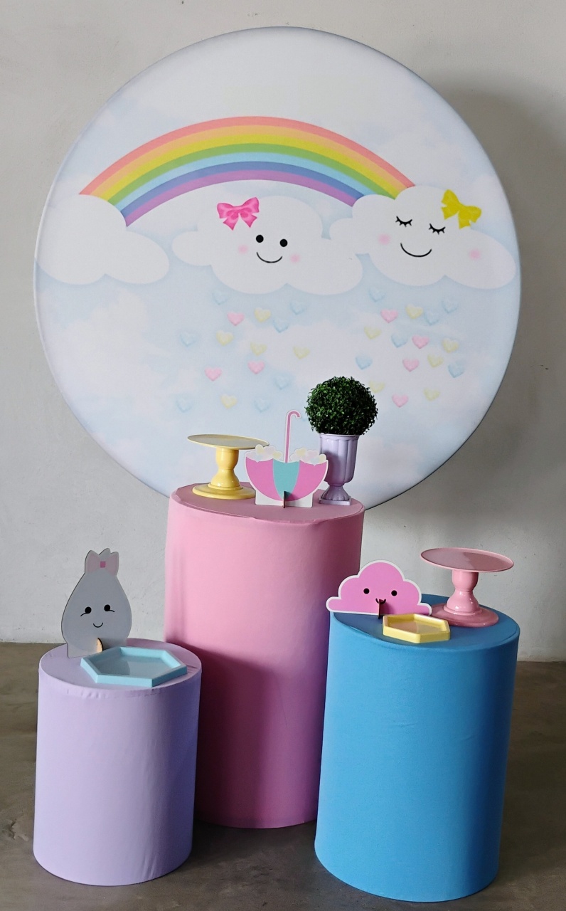 Kit Celebrar Chuva de Amor Candy - MM Pegue e Monte e locação 