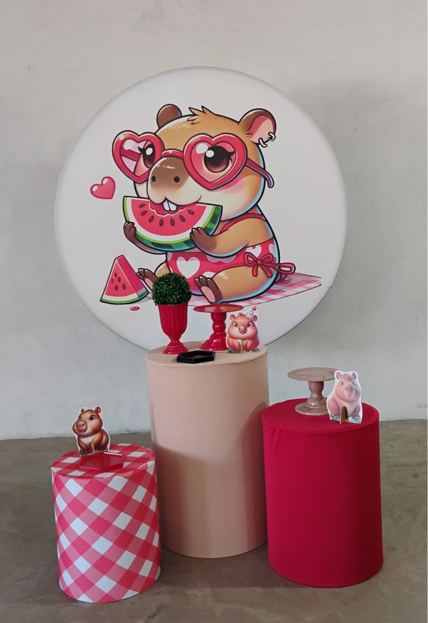 Kit Celebrar Capivara Vermelha - MM Pegue e Monte e locação 