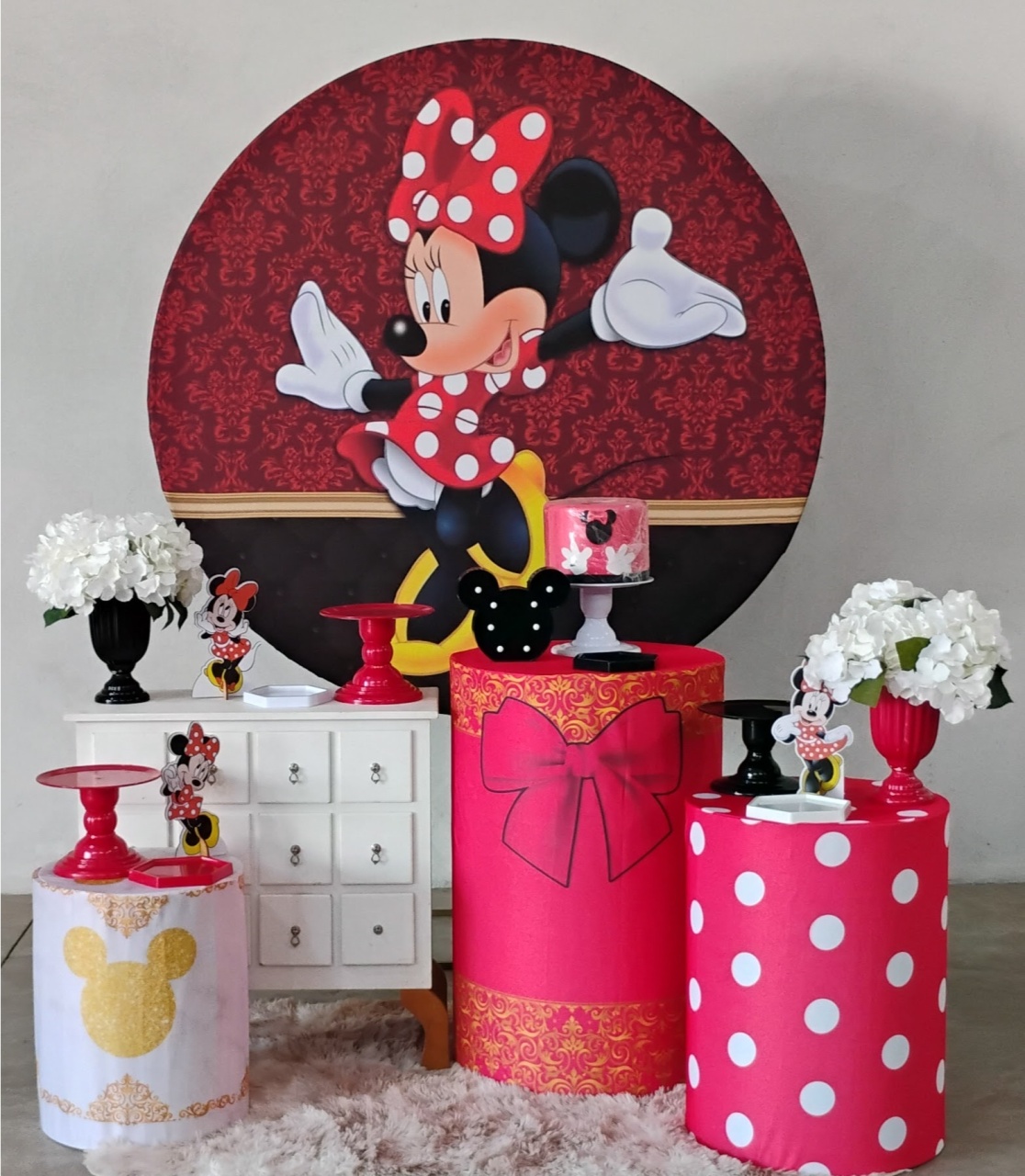 Kit Ouro Minnie Vermelha 2 - MM Pegue e Monte e locação 