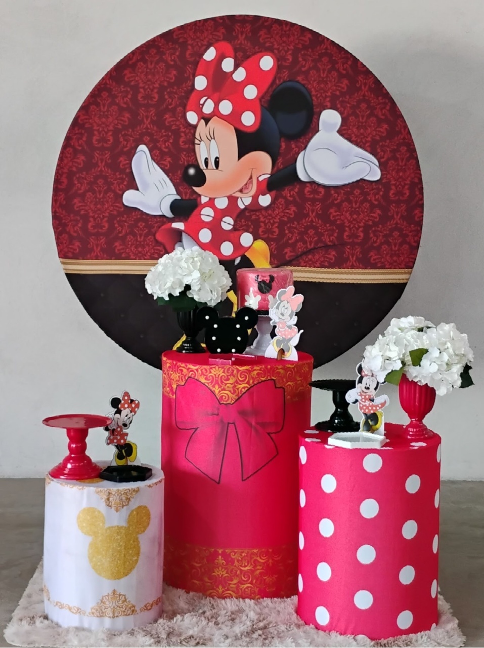 Kit Prata Minnie Vermelha 2 - MM Pegue e Monte e locação 