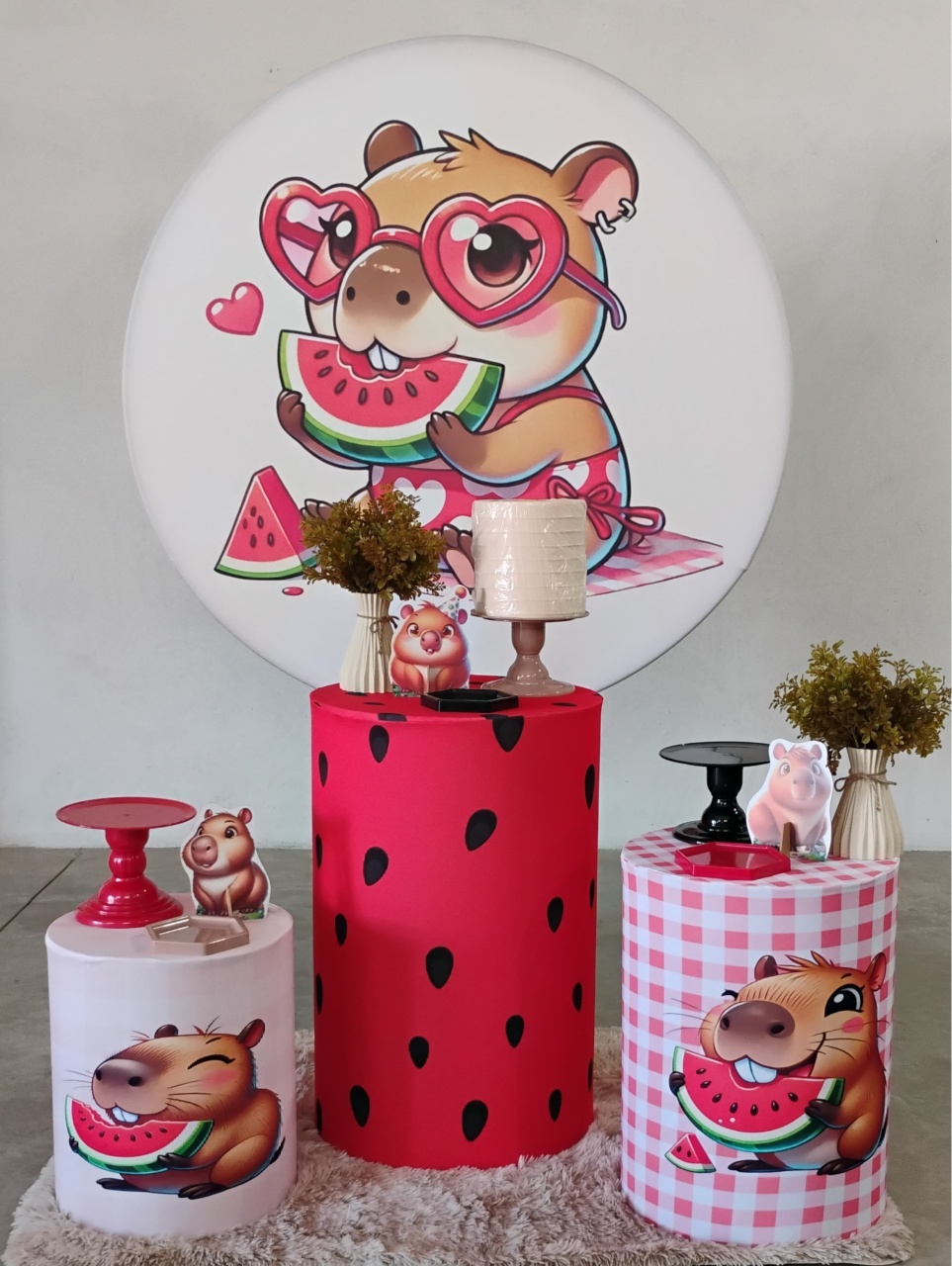 Kit Prata Capivara Vermelha - MM Pegue e Monte e locação 