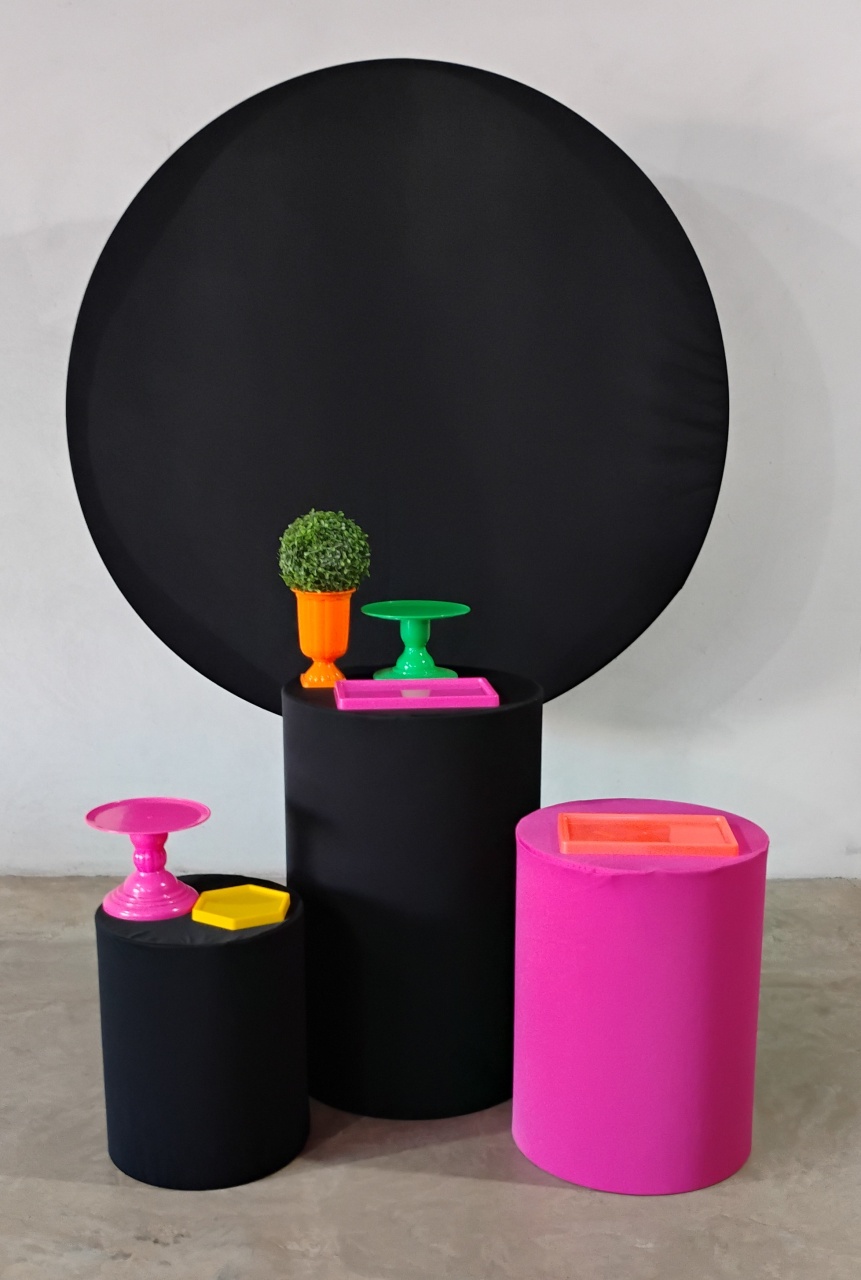 Kit Celebrar Neon/Preto - MM Pegue e Monte e locação 