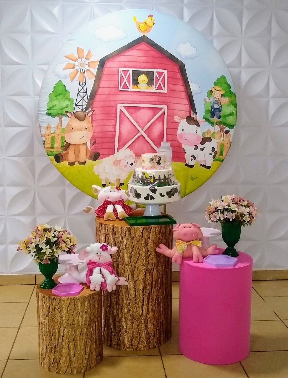 Kit Prata Fazendinha Menina - MM Pegue e Monte e locação 