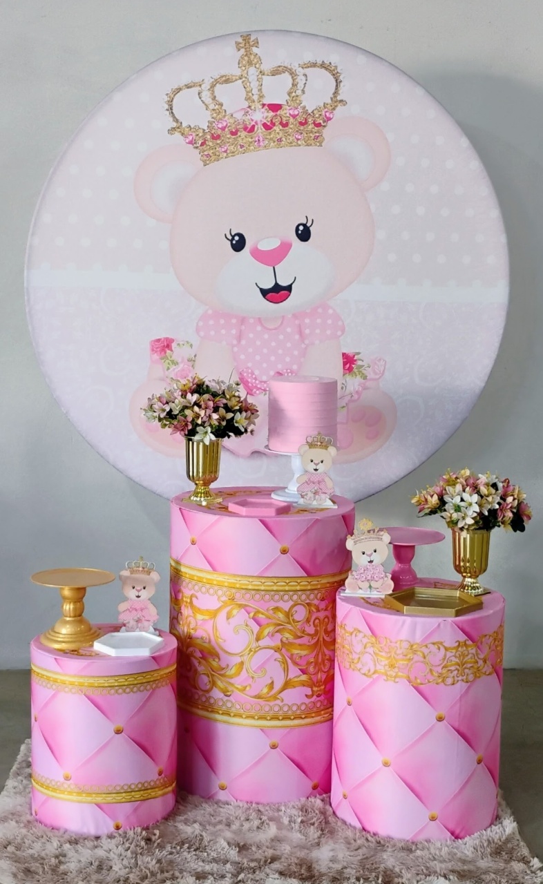 Kit Prata Ursa Princesa - MM Pegue e Monte e locação 