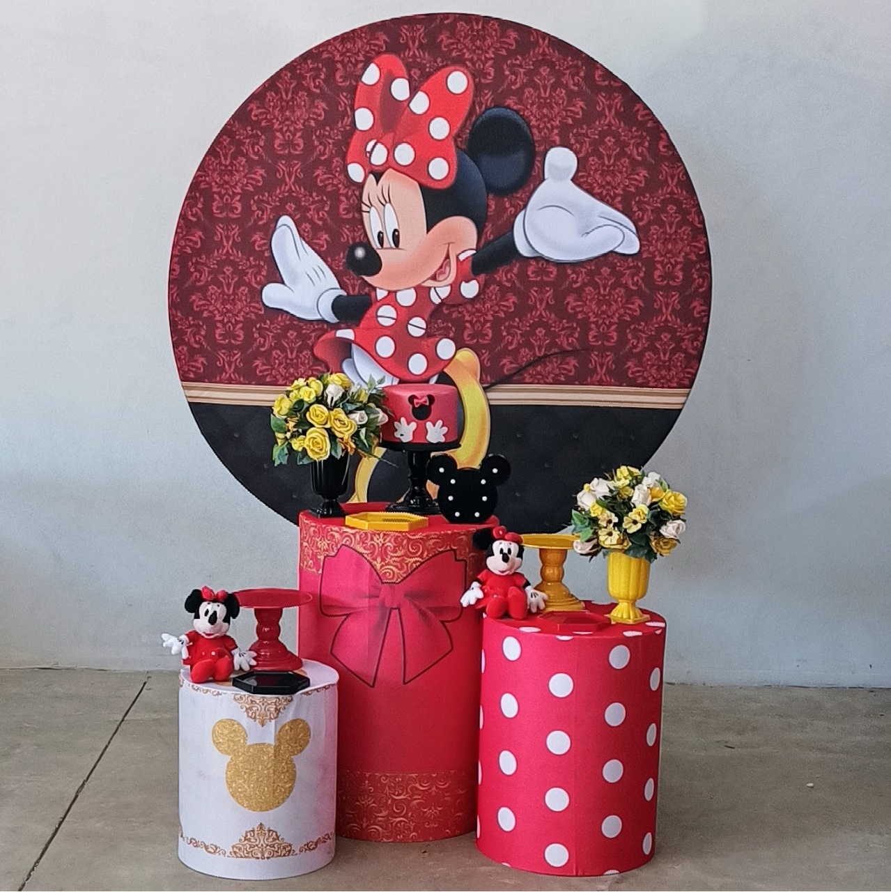 Kit Prata Minnie Vermelha - MM Pegue e Monte e locação 