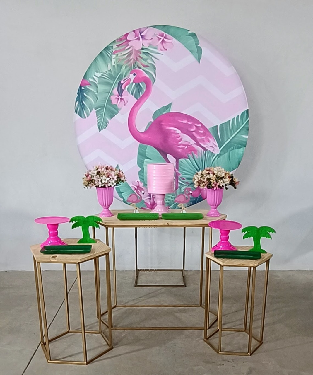 Ki Flamingo Mesas Sextavadas - MM Pegue e Monte e locação 