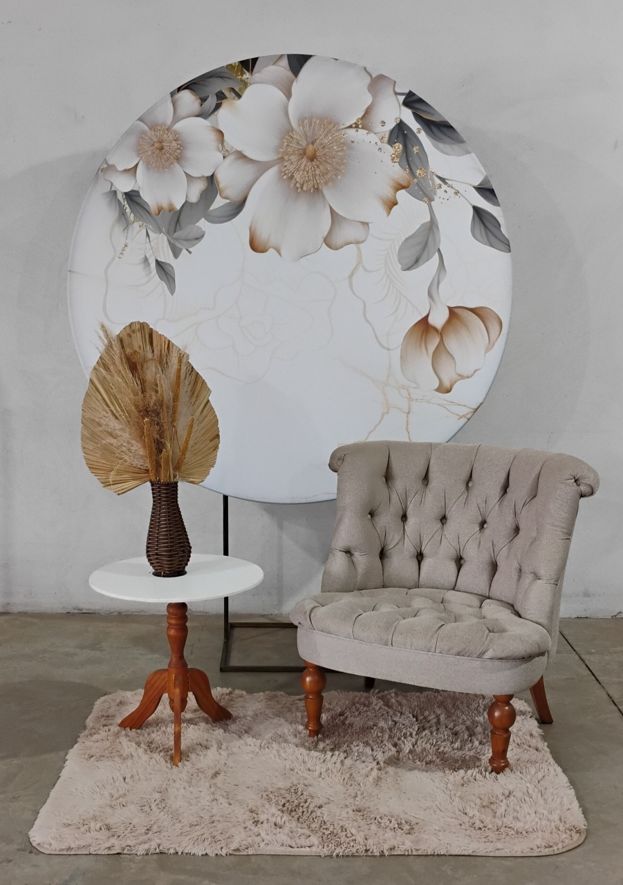 Kit Cenário Floral Creme 1 - MM Pegue e Monte e locação 