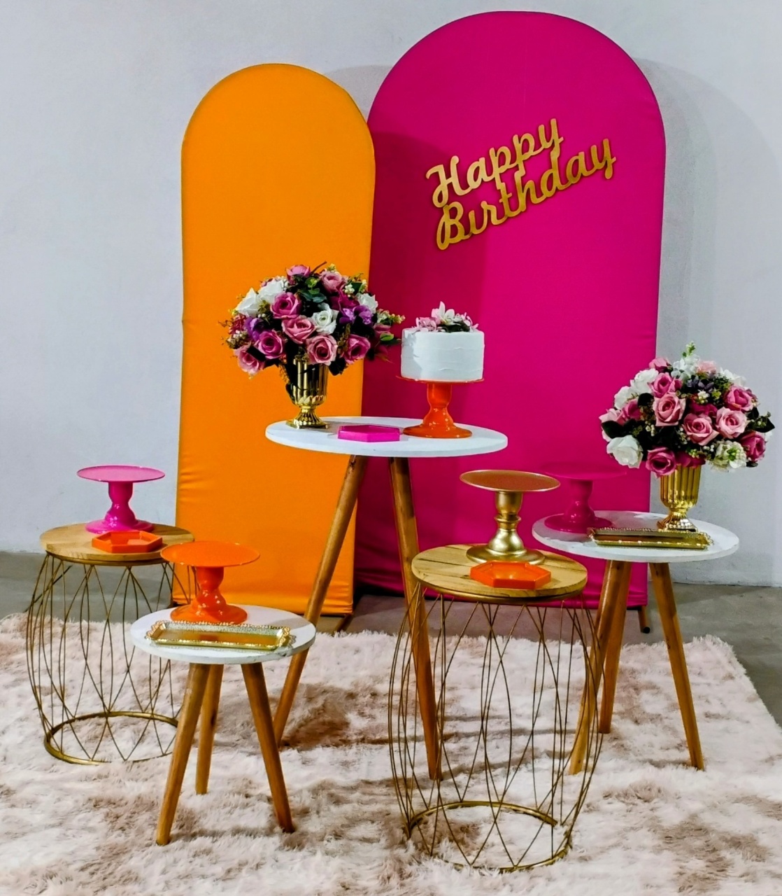 Kit Romano Adulto Pink Com Laranja 2 - MM Pegue e Monte e locação 
