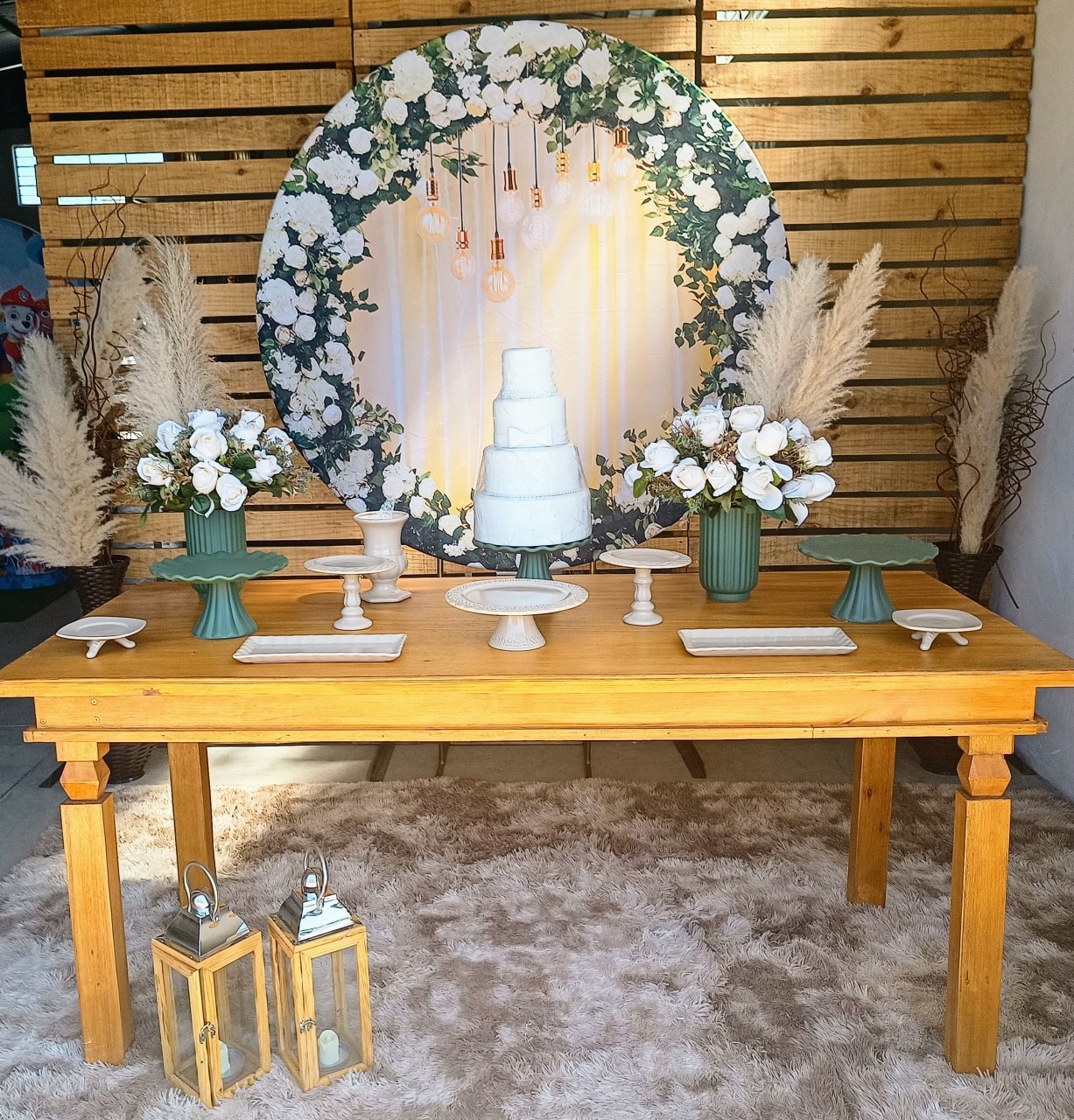 Composição Casamento Mesa Rústica  - MM Pegue e Monte e locação 