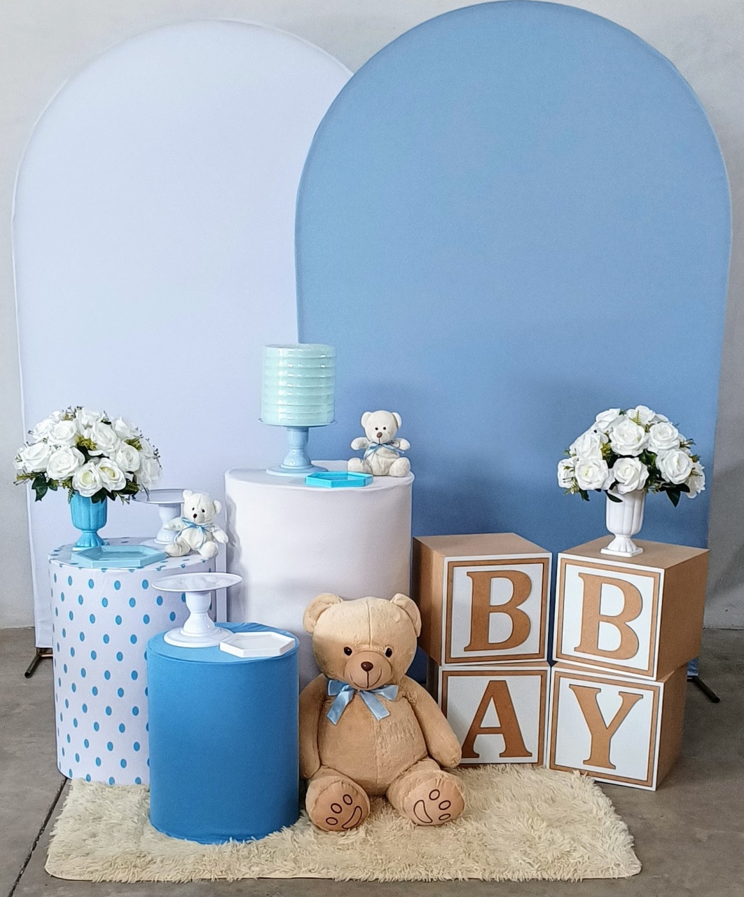 Kit Oh Baby Azul E Branco - MM Pegue e Monte e locação 