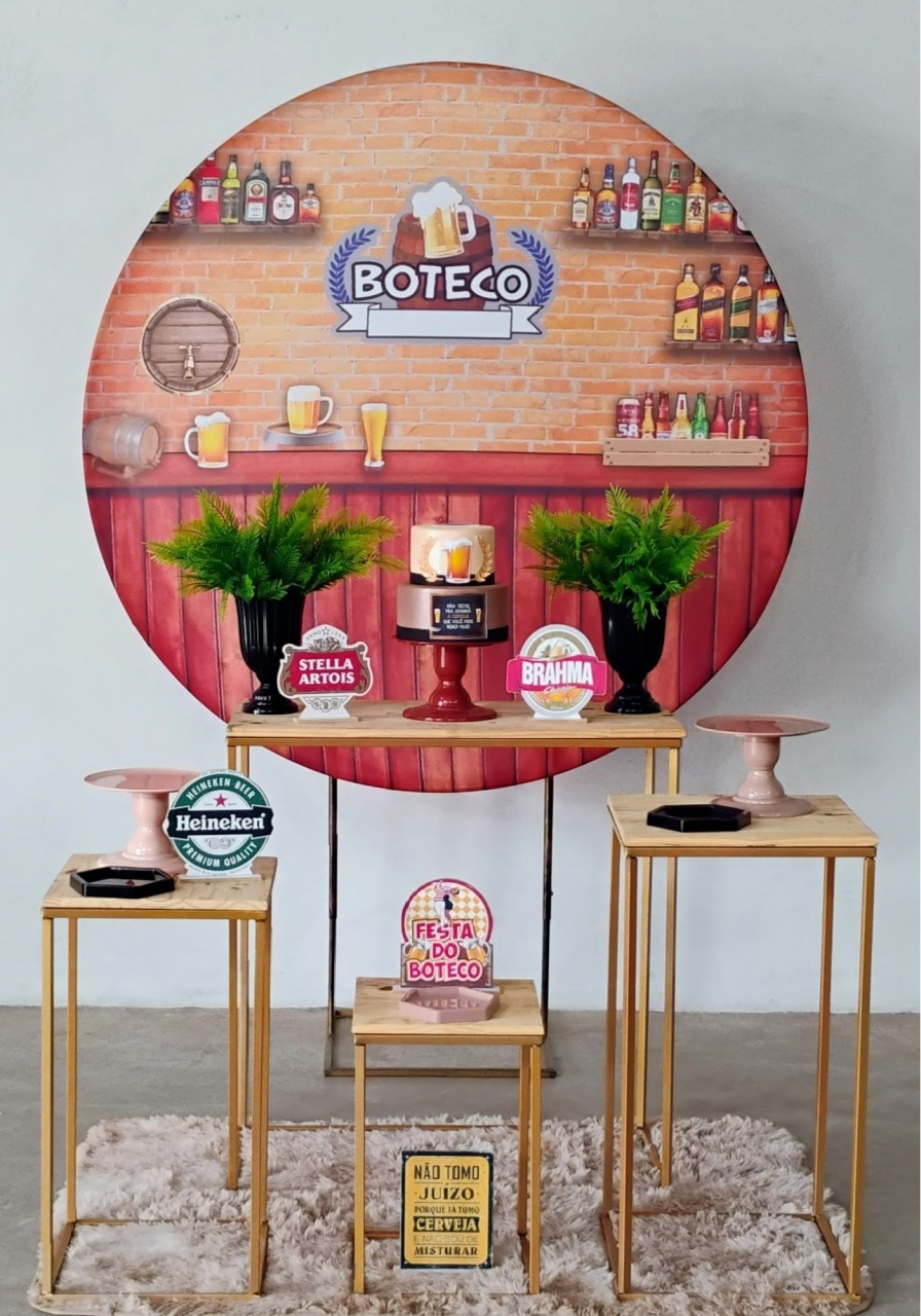Kit Boteco Mesas Cubo - MM Pegue e Monte e locação 