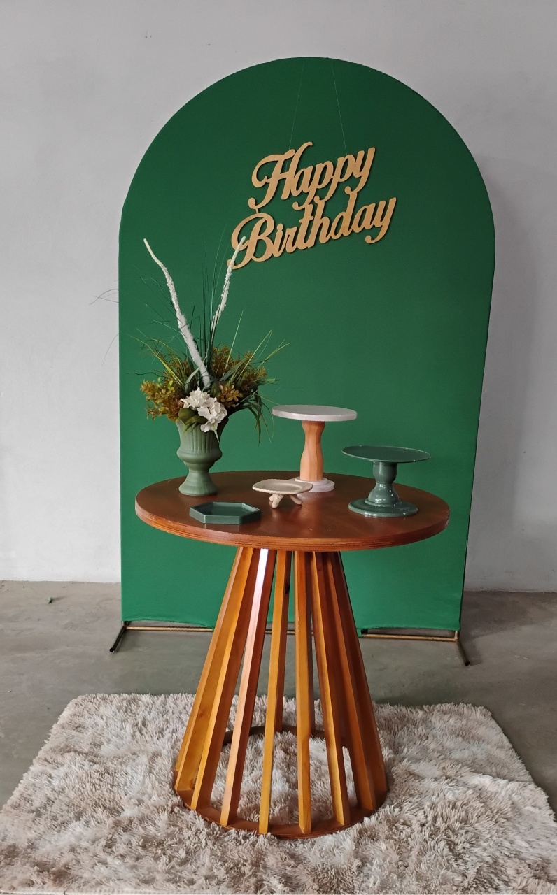 Kit Romano Verde 1 Mesa Cone  - MM Pegue e Monte e locação 