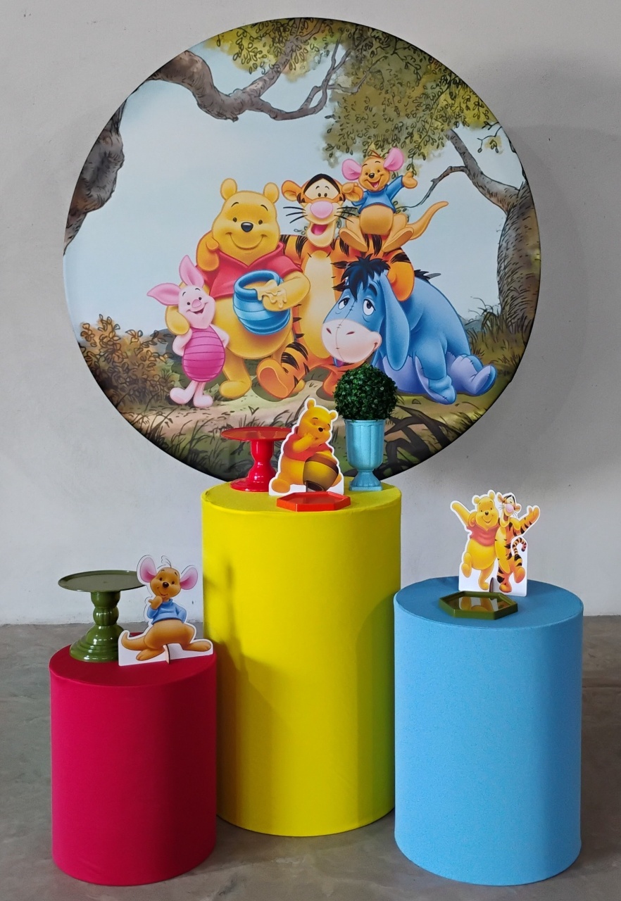 Kit Celebrar Ursinho Pooh - MM Pegue e Monte e locação 