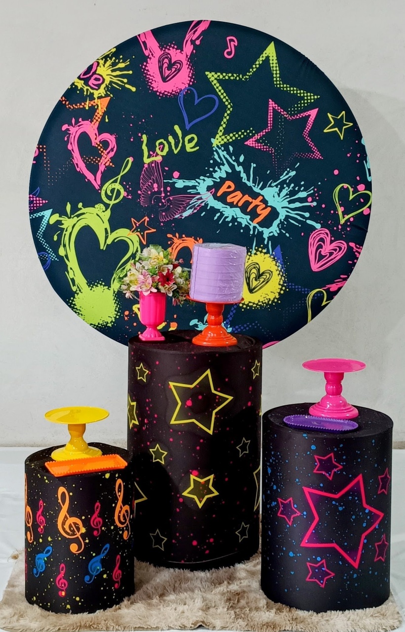 Kit Prata Neon Novo - MM Pegue e Monte e locação 