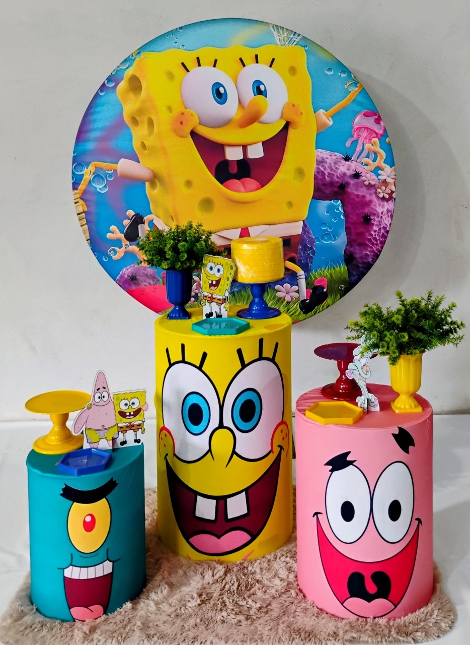 Kit Prata Bob Esponja - MM Pegue e Monte e locação 