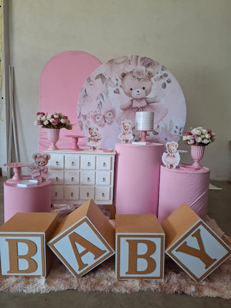Composição Ursa Bailarina Com Baby - MM Pegue e Monte e locação 