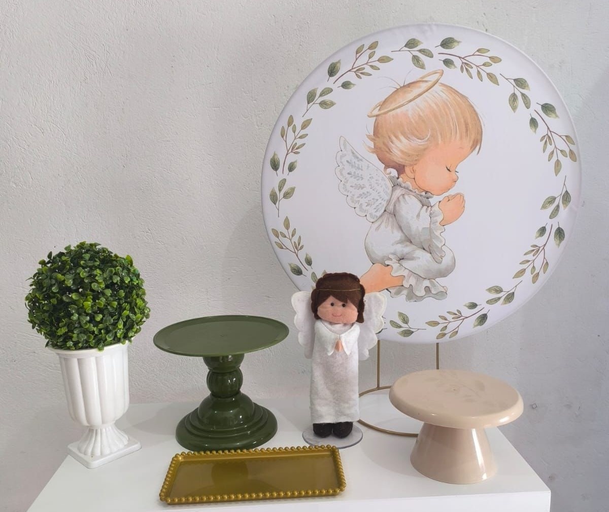 Mini Kit Batizado Anjinho -  Kit de Mesa  - Wire Love Decor