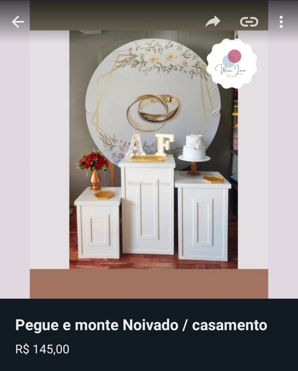 Kit Aliança Noivado / Casamento - Wire Love Decor