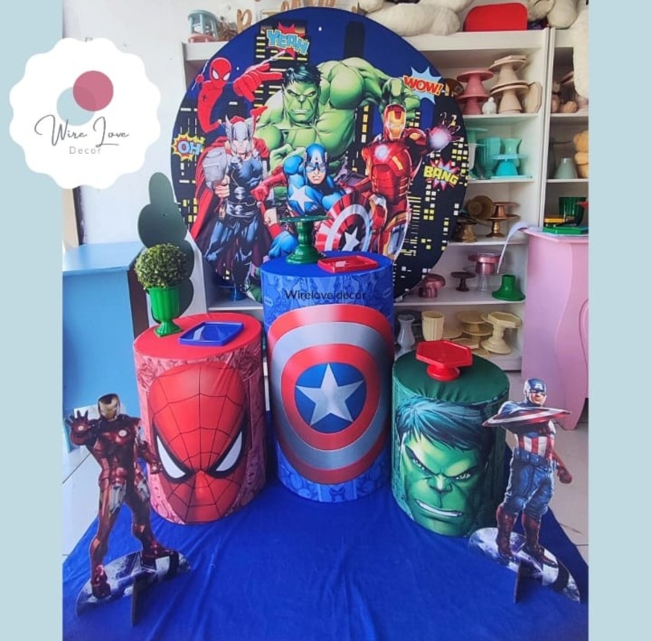 Kit Prata Vingadores - Wire Love Decor