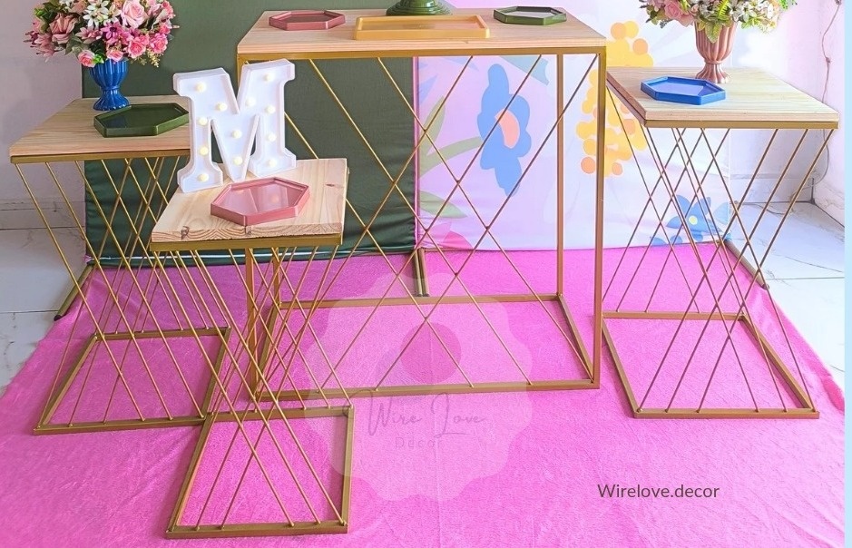 Quarteto Treliça - Wire Love Decor