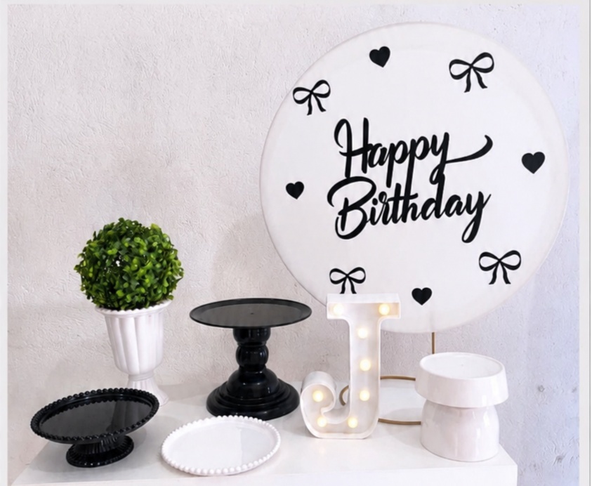 Mini Kit Laço Preto  - Kit de Mesa - Wire Love Decor