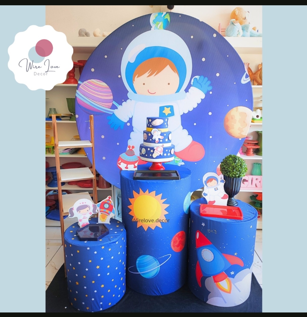 Kit Prata Astronauta  - Wire Love Decor