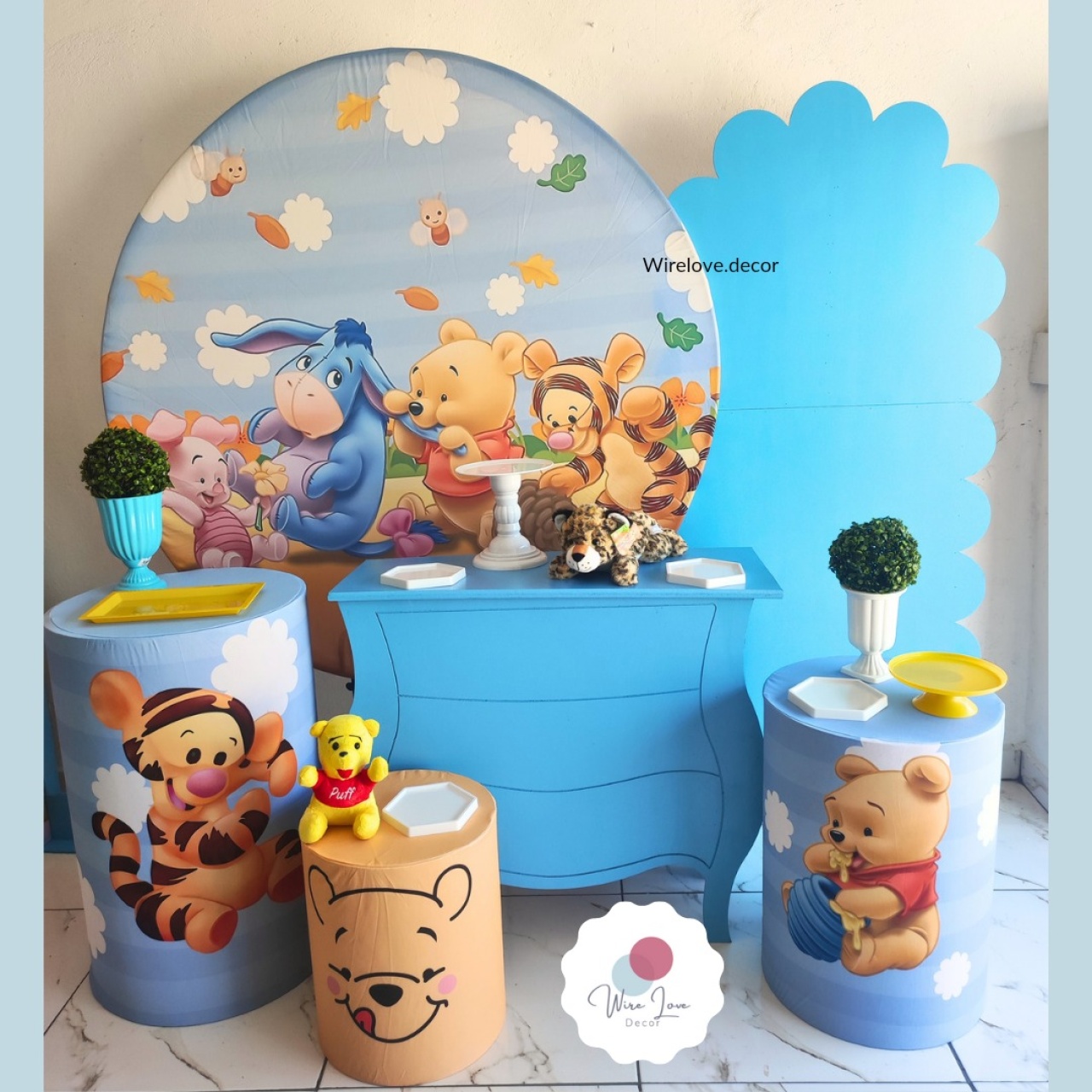 Kit Luxo Ursinho Pooh - Wire Love Decor