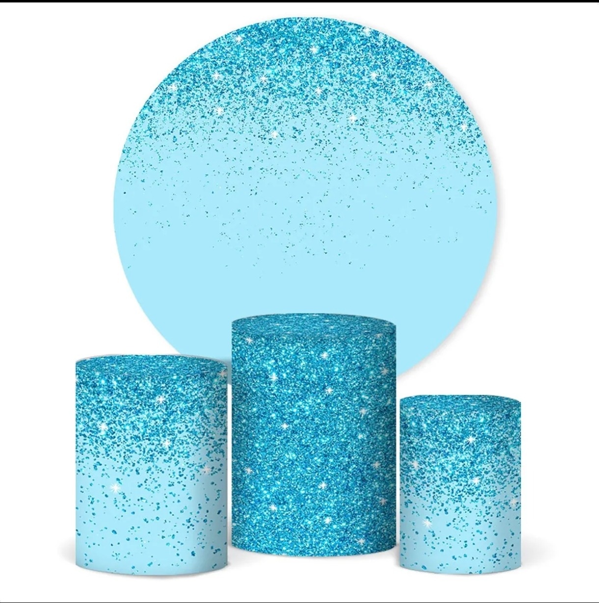 Kit Bronze Azul Glitter  - Wire Love Decor
